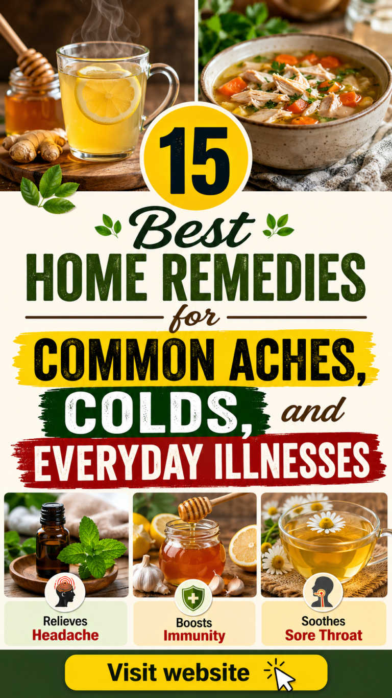 15 Best Home Remedies for Common Aches, Colds, and Everyday Illnesses