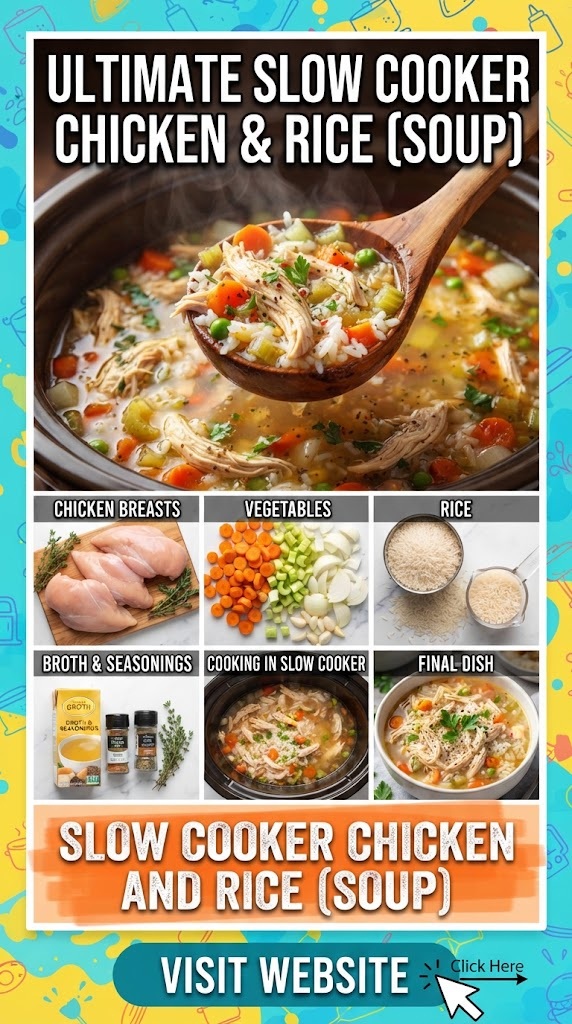Slow Cooker Chicken and Rice (Soup)