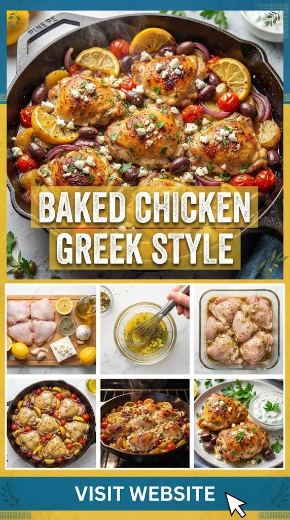 Baked Chicken Greek Style