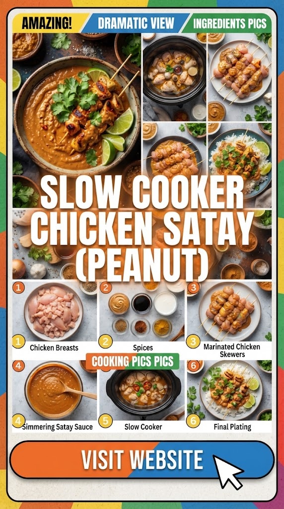 Slow Cooker Chicken Satay (Peanut)