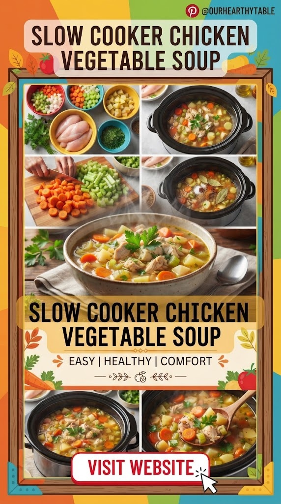 Slow Cooker Chicken Vegetable (Soup)