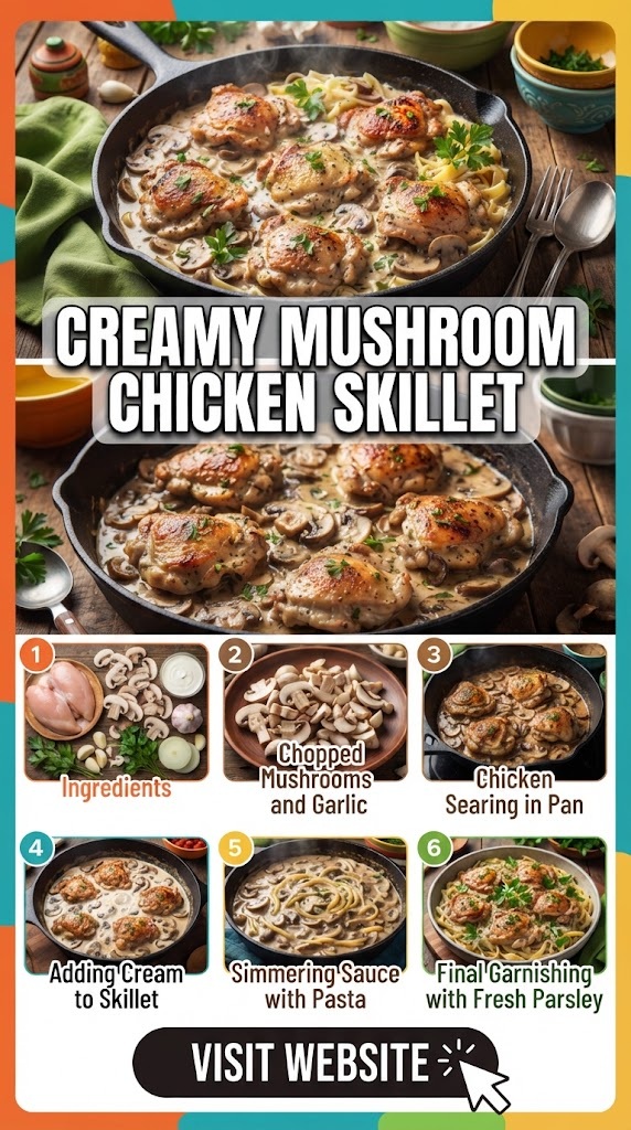 Creamy Mushroom Chicken Skillet