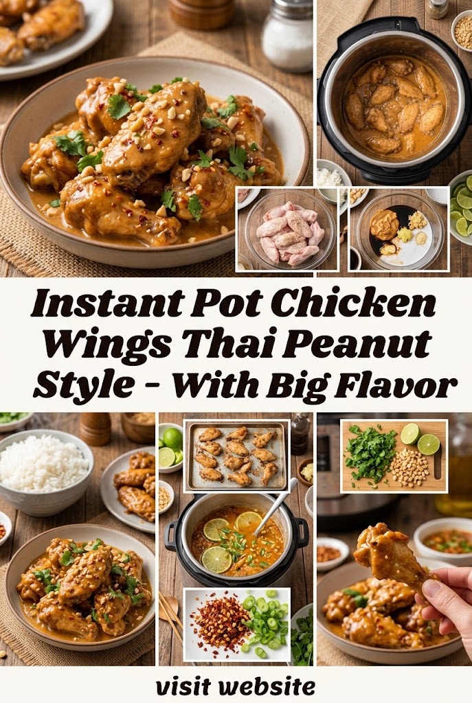 Instant Pot Chicken Wings Thai Peanut Style – With Big Flavor