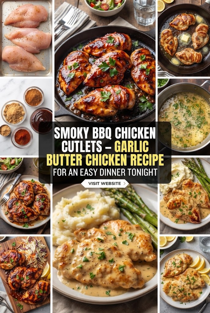 Smoky BBQ Chicken Cutlets – Garlic Butter Chicken Recipe For an Easy Dinner Tonight
