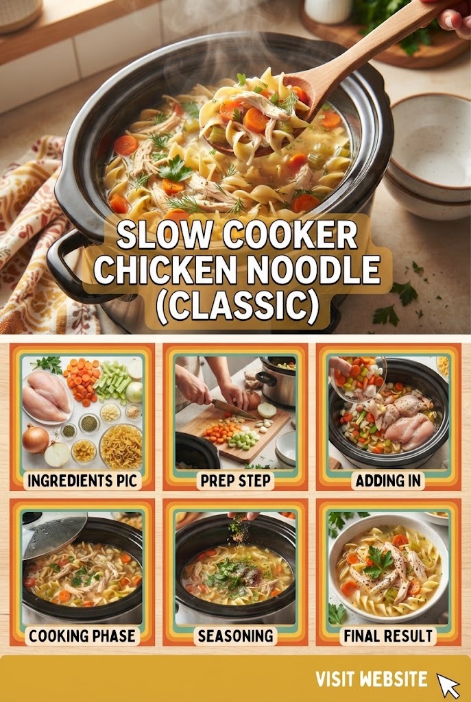 Slow Cooker Chicken Noodle (Classic)