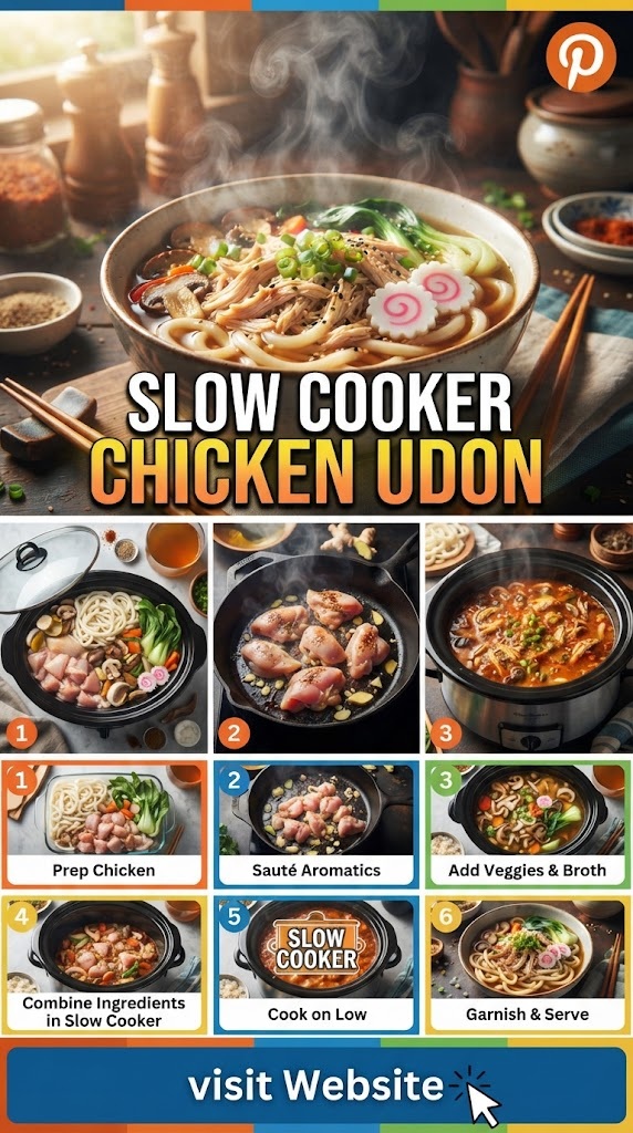 Slow Cooker Chicken Udon