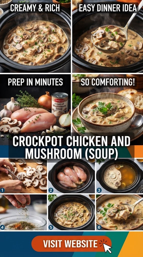 Crockpot Chicken and Mushroom (Soup)