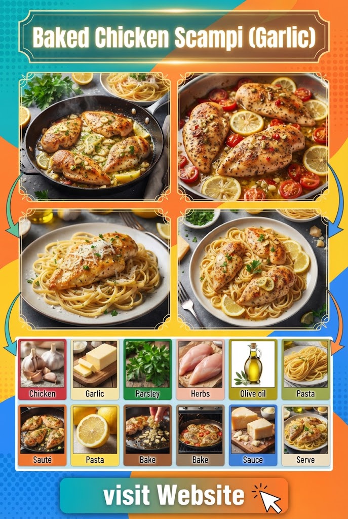 Baked Chicken Scampi (Garlic)