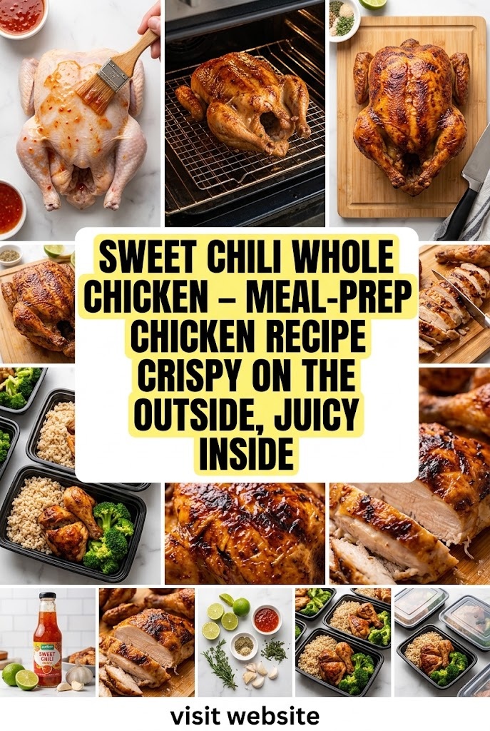 Sweet Chili Whole Chicken – Meal-Prep Chicken Recipe Crispy on the Outside, Juicy Inside
