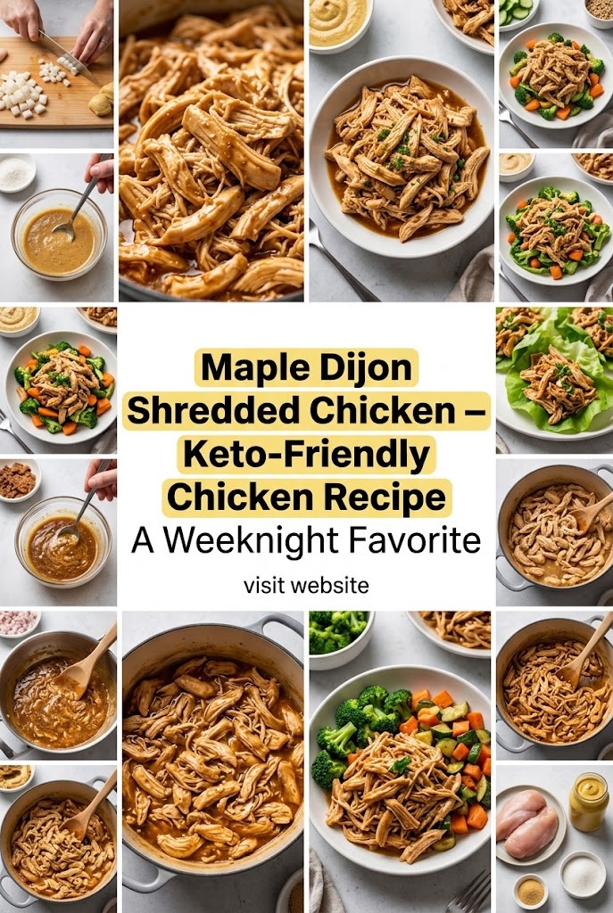 Maple Dijon Shredded Chicken – Keto-Friendly Chicken Recipe A Weeknight Favorite